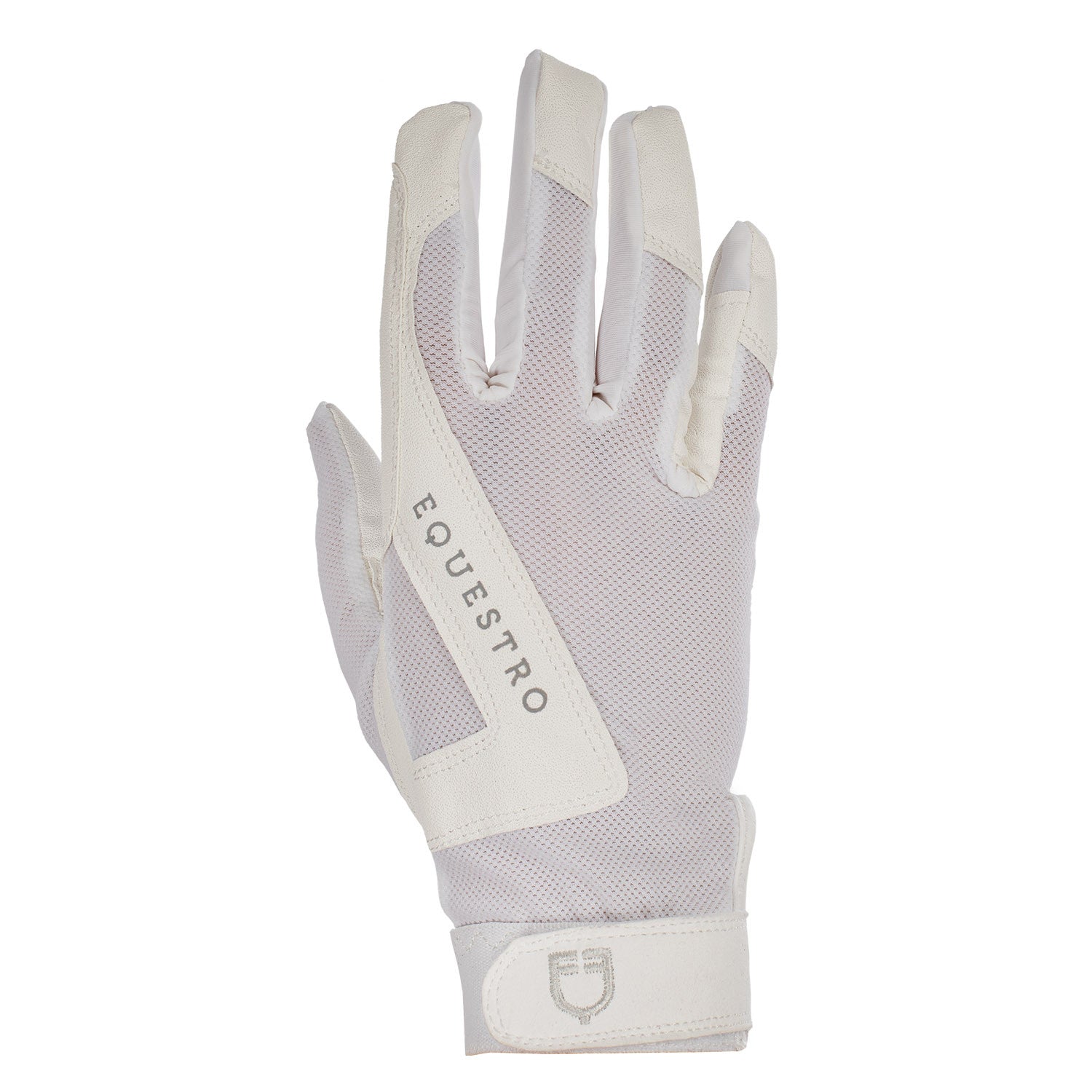 Guantes de tejido técnico con logo Equestro - Blanco