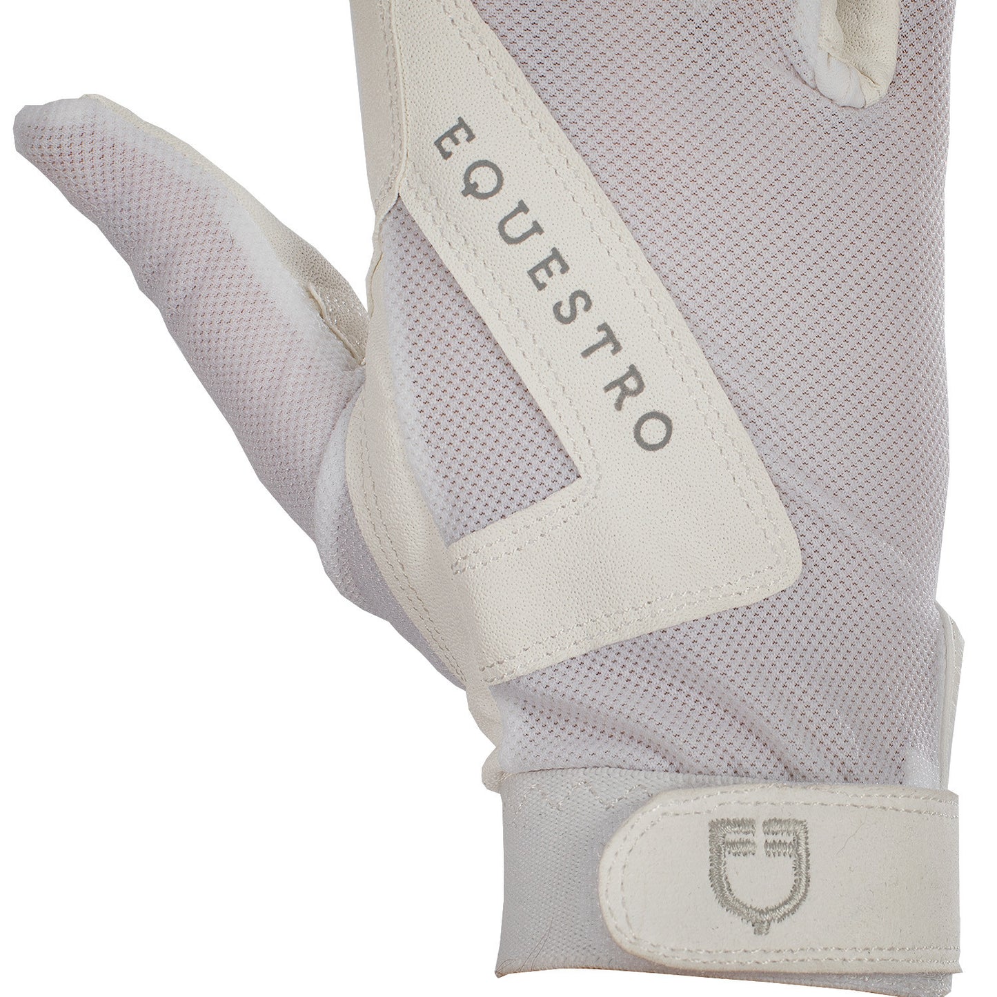 Guantes de tejido técnico con logo Equestro - Blanco