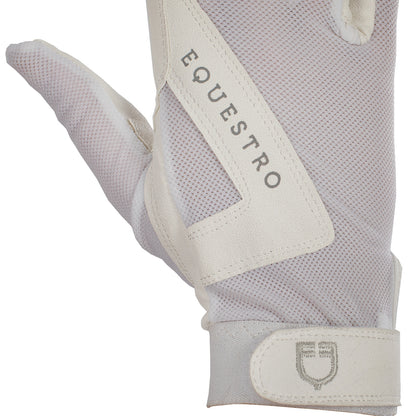 Guantes de tejido técnico con logo Equestro - Blanco
