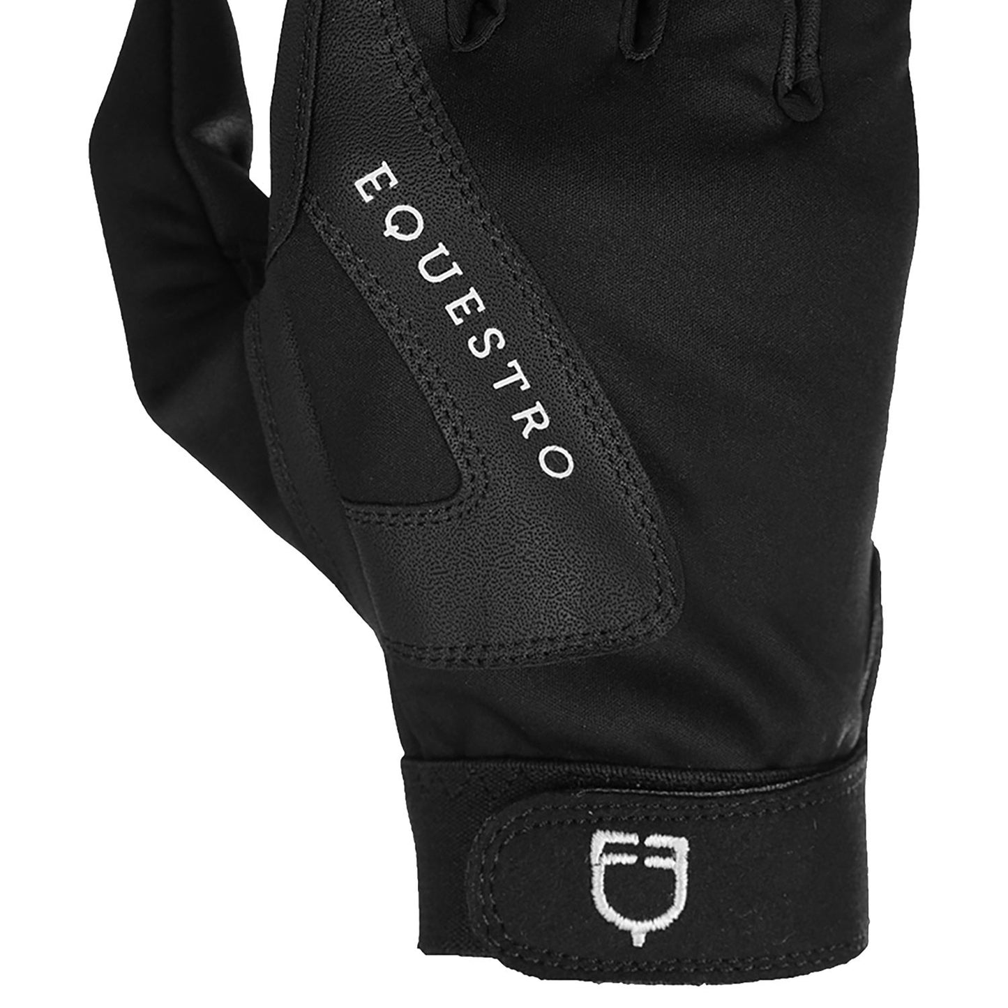 Guantes de tejido técnico con forro polar Equestro - Negro