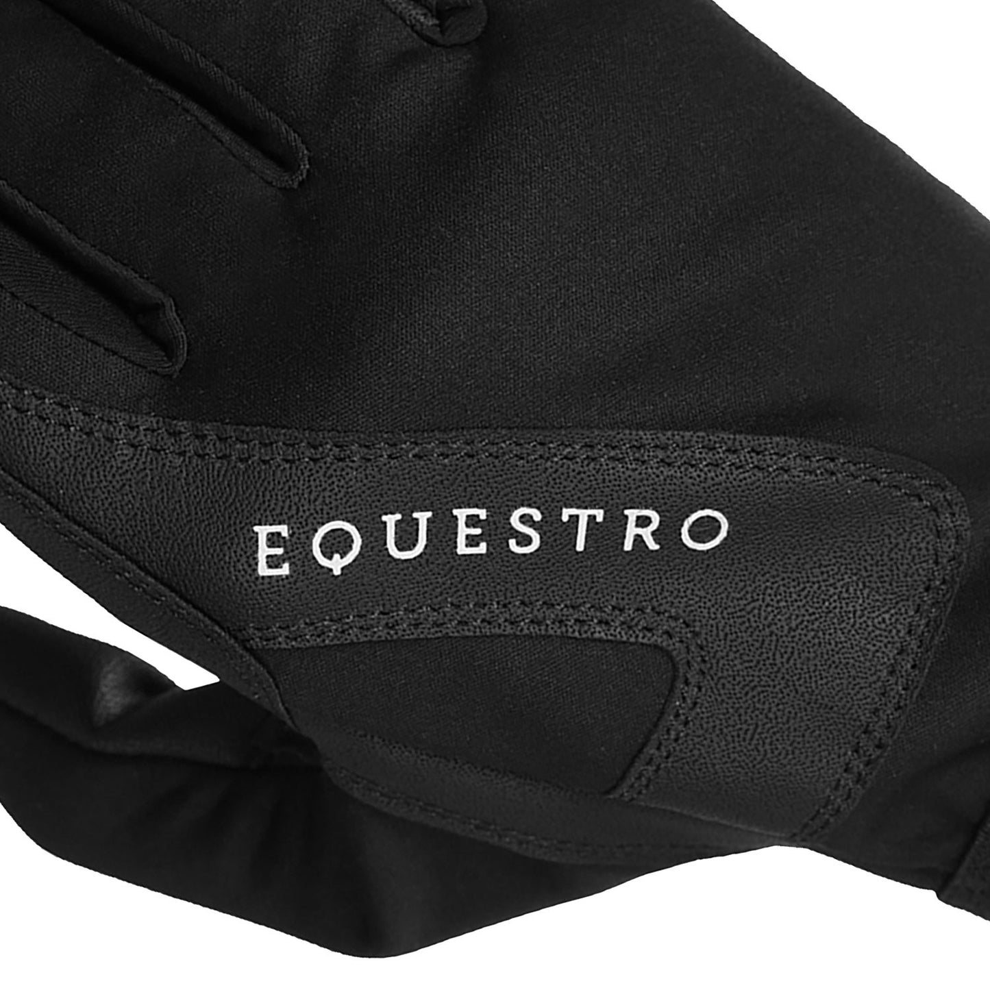 Guantes de tejido técnico con forro polar Equestro - Negro