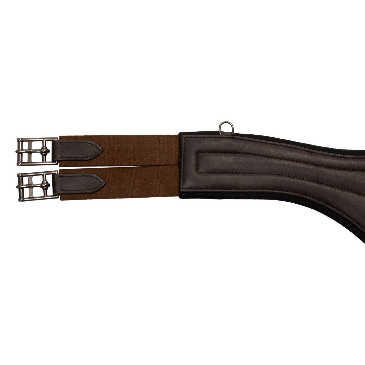 Cinchuelo de salto con salva-ramilletes Equestro - Marrón oscuro