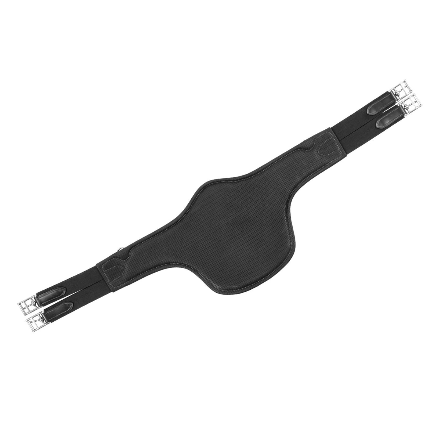 Cincha de salvacruces con cabezal de caballo de cuero Equestro - Negro
