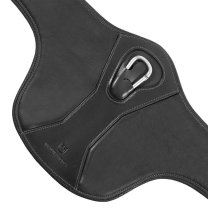 Cincha de salvacruces con cabezal de caballo de cuero Equestro - Negro