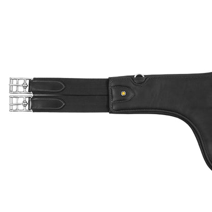 Cincha de salvacruces con cabezal de caballo de cuero Equestro - Negro