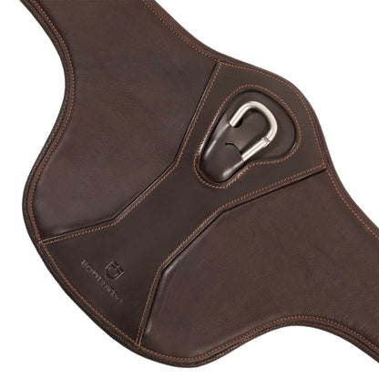 Cincha de salvacruces con cabezal de caballo de cuero Equestro - Marrón oscuro