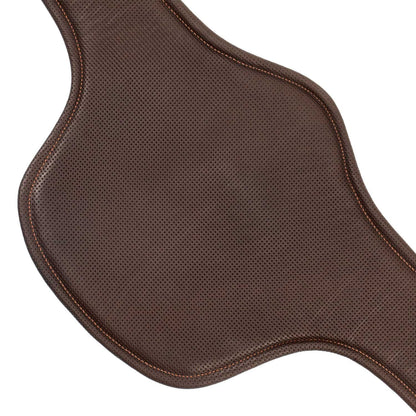Cincha de salvacruces con cabezal de caballo de cuero Equestro - Marrón oscuro