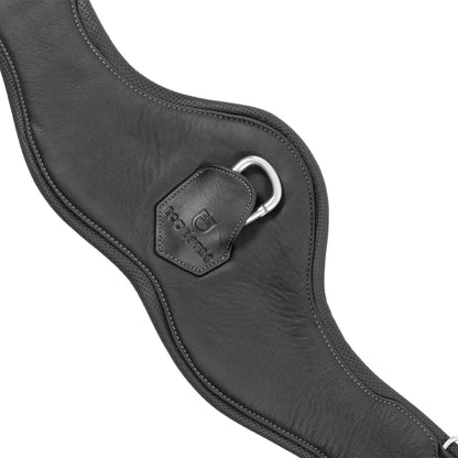 Cincha anatómica de salto de cuero Equestro - Negro