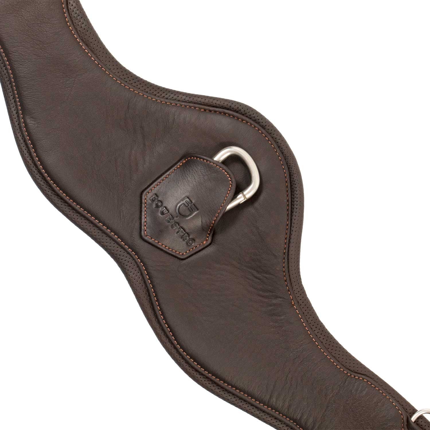 Cincha anatómica de salto de cuero Equestro - Marrón oscuro