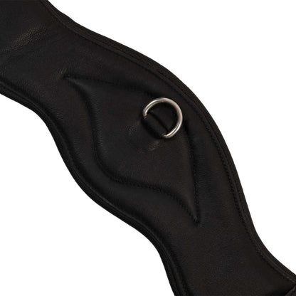 Cincha anatómica de doma de cuero suave Equestro - Negro