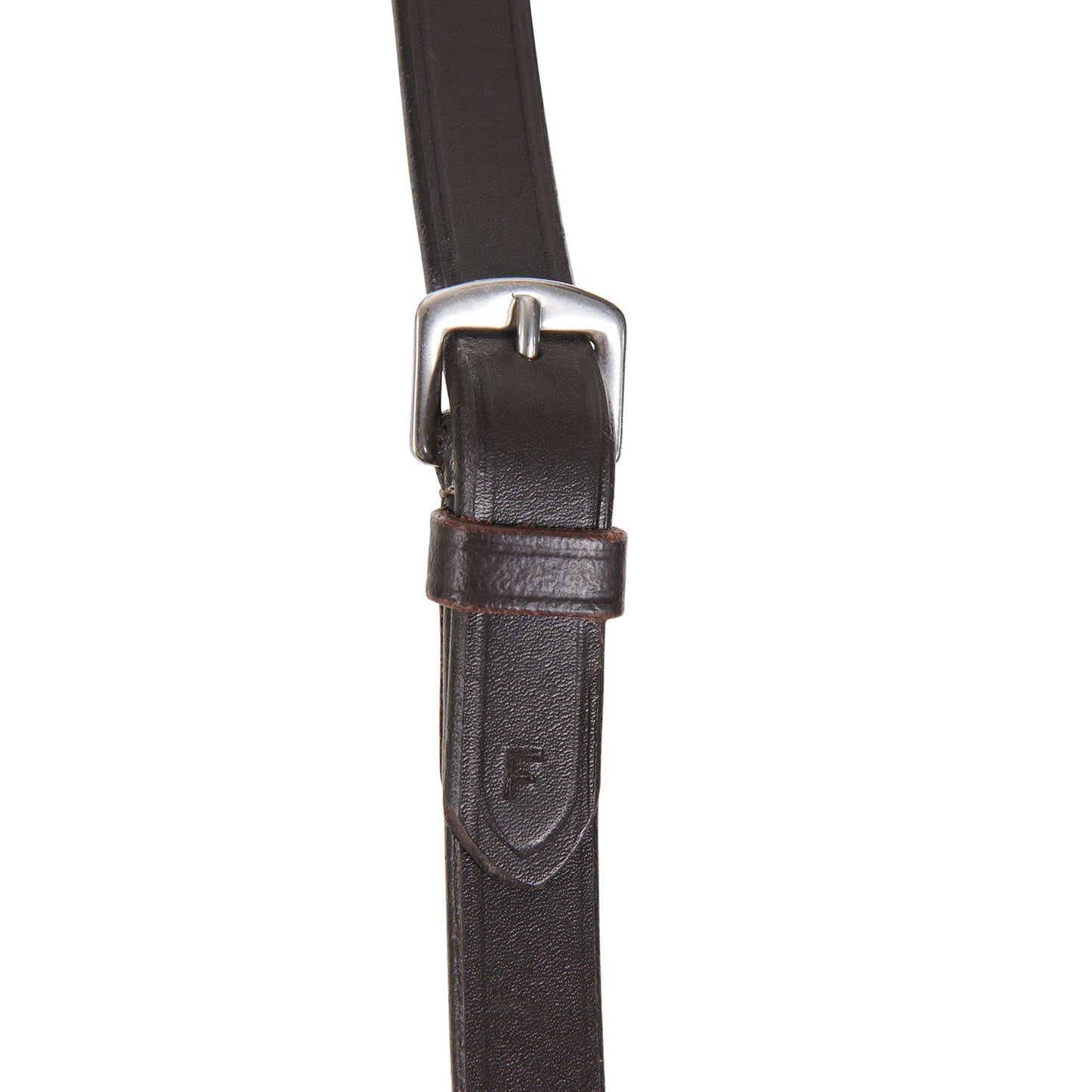 Dobles riendas de doma de cuero Equestro - Marrón oscuro