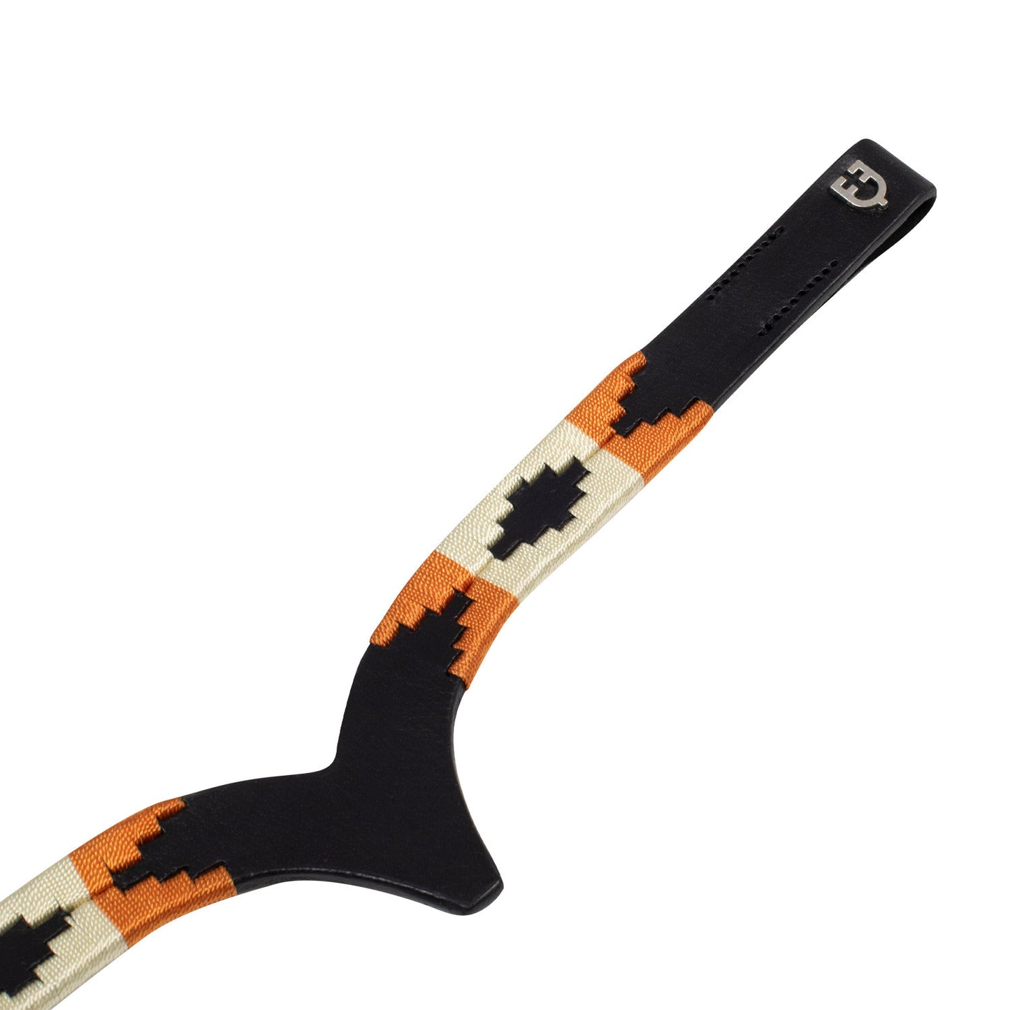 Frontal de cuero con decoración navajo Equestro - Negro