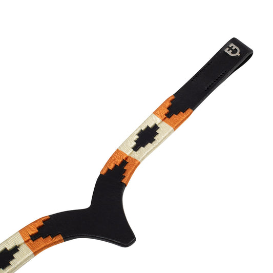 Frontal de cuero con decoración navajo Equestro - Negro