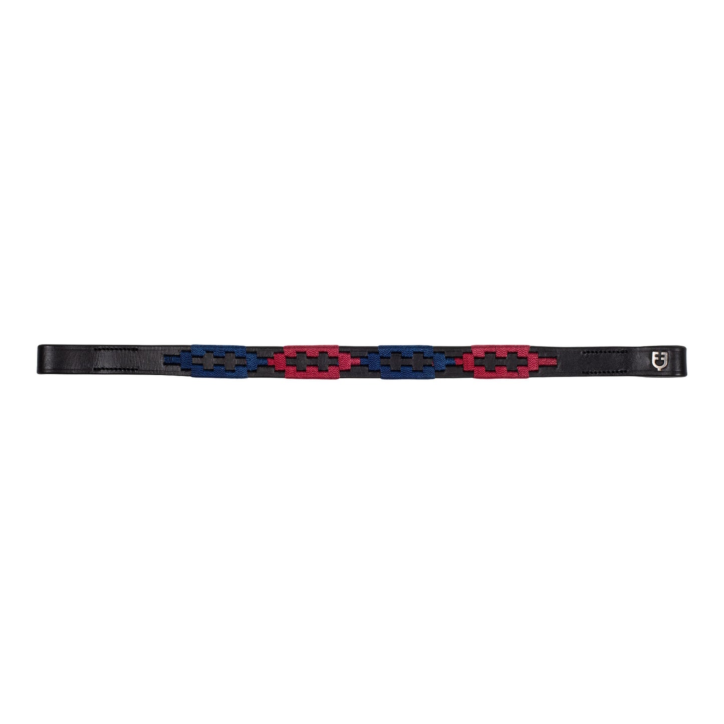 Frontal de cuero con decoraciones bicolor Equestro