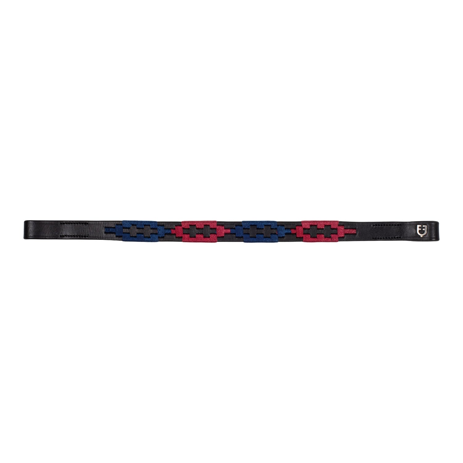Frontal de cuero con decoraciones bicolor Equestro