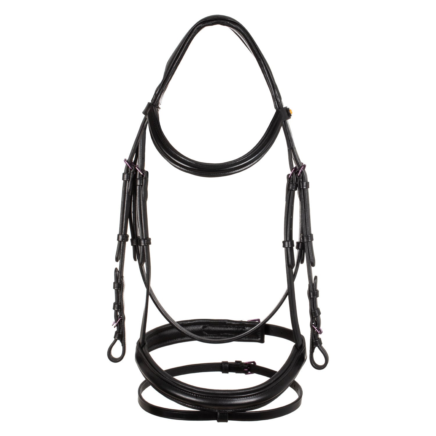 Brida anatómica negra de cuero Equestro - Negro