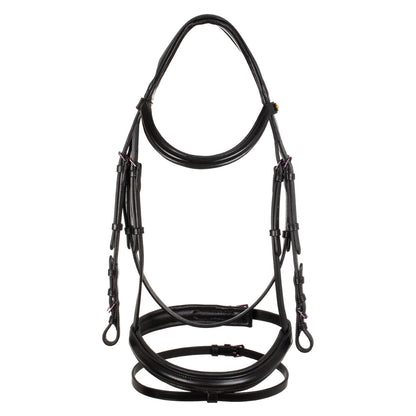 Brida anatómica negra de cuero Equestro - Negro