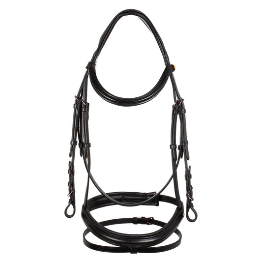 Brida anatómica negra de cuero Equestro - Negro