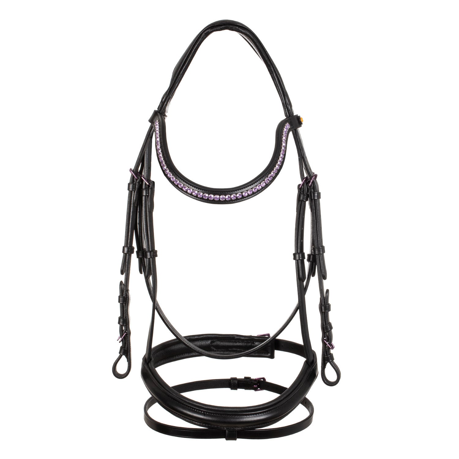 Brida anatómica negra de cuero Equestro - Negro