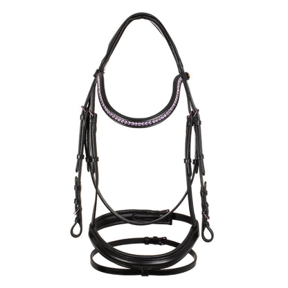 Brida anatómica negra de cuero Equestro - Negro