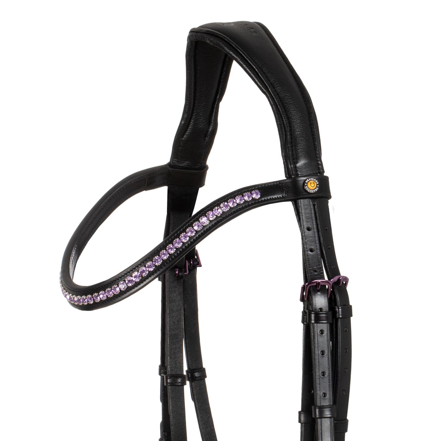 Brida anatómica negra de cuero Equestro - Negro