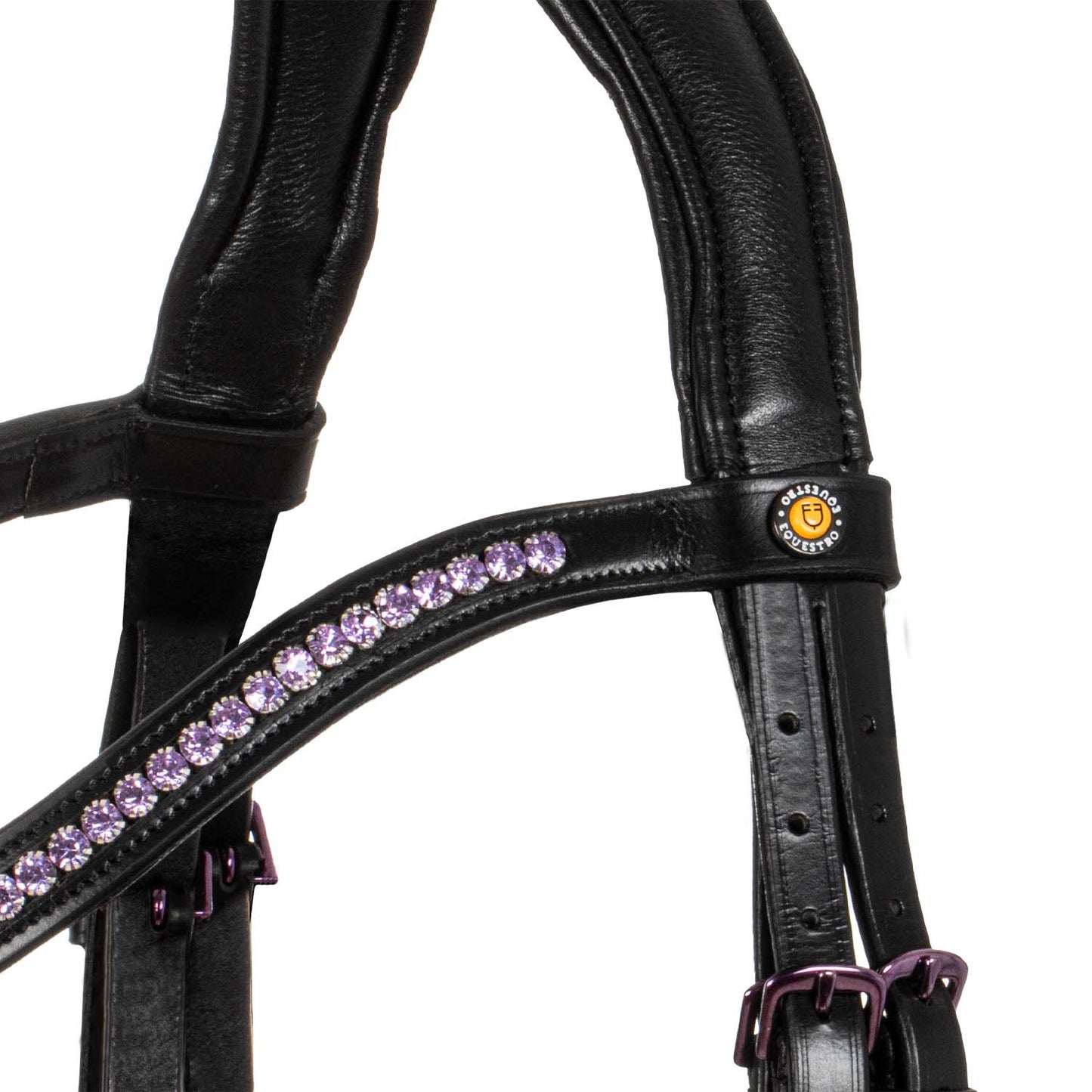 Brida anatómica negra de cuero Equestro - Negro