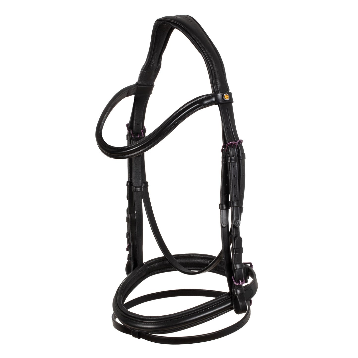Brida anatómica negra de cuero Equestro - Negro