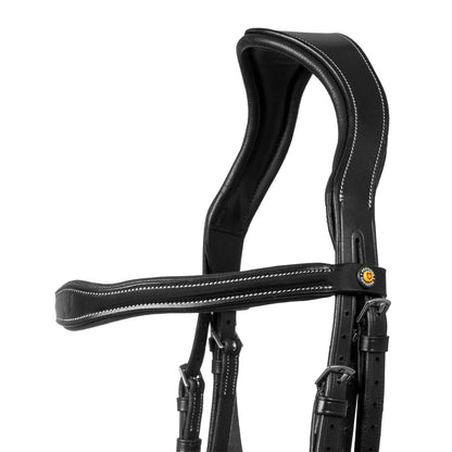 Cabezada anatómica con logo Equestro - Negro