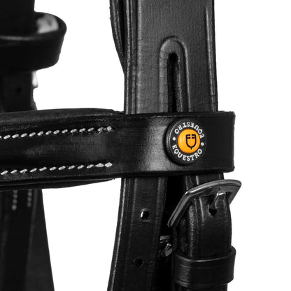 Cabezada anatómica con logo Equestro - Negro