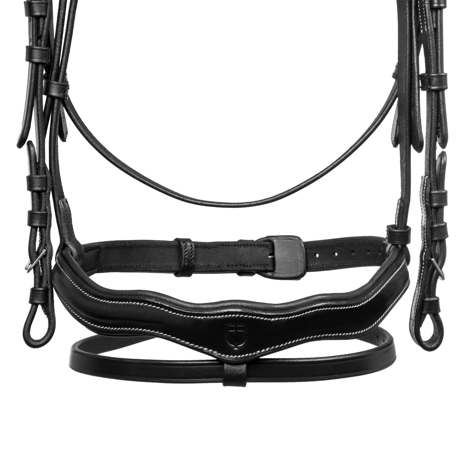 Cabezada anatómica con logo Equestro - Negro
