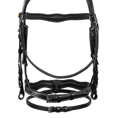 Cabezada anatómica con logo Equestro - Negro