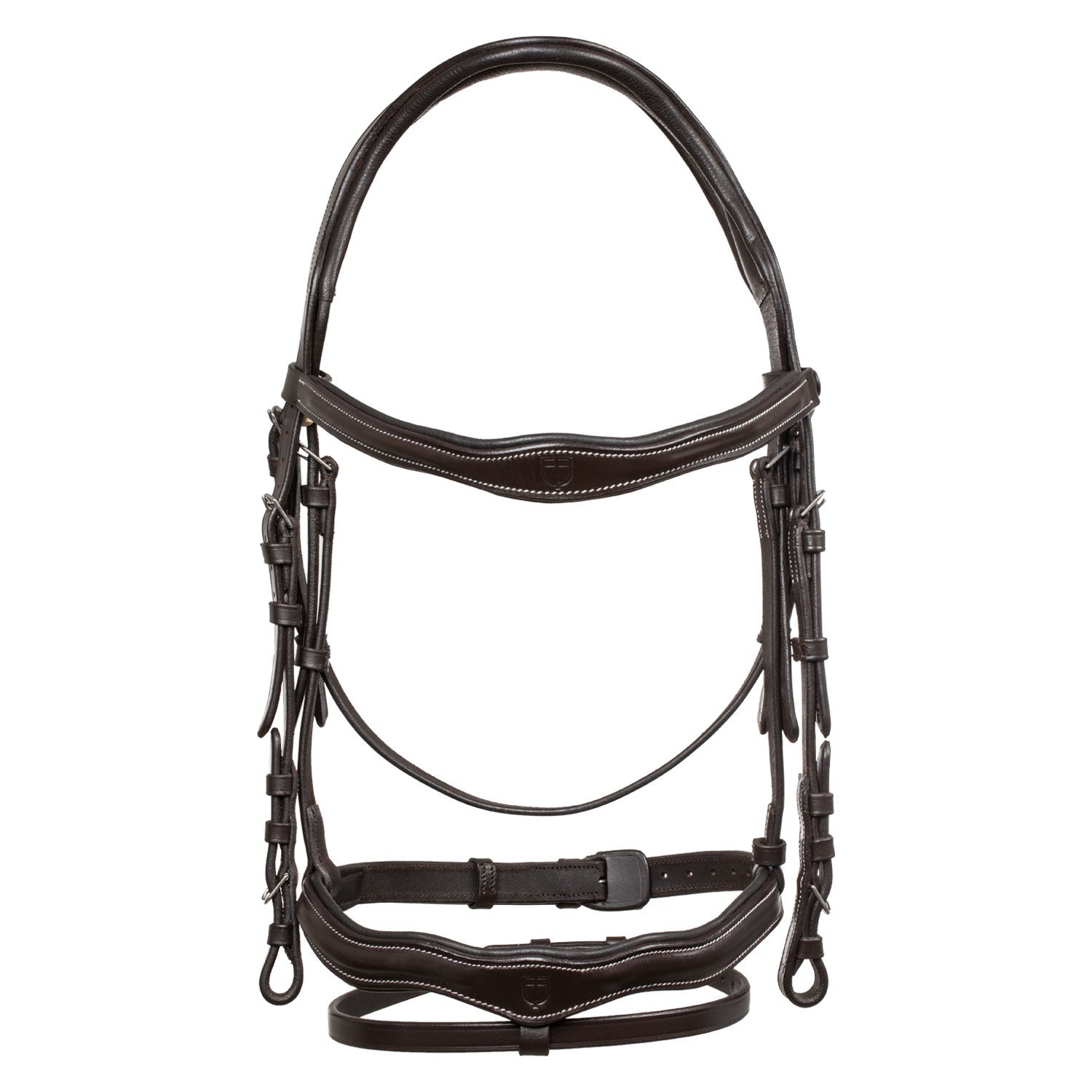 Cabezada anatómica con logo Equestro - Marrón oscuro