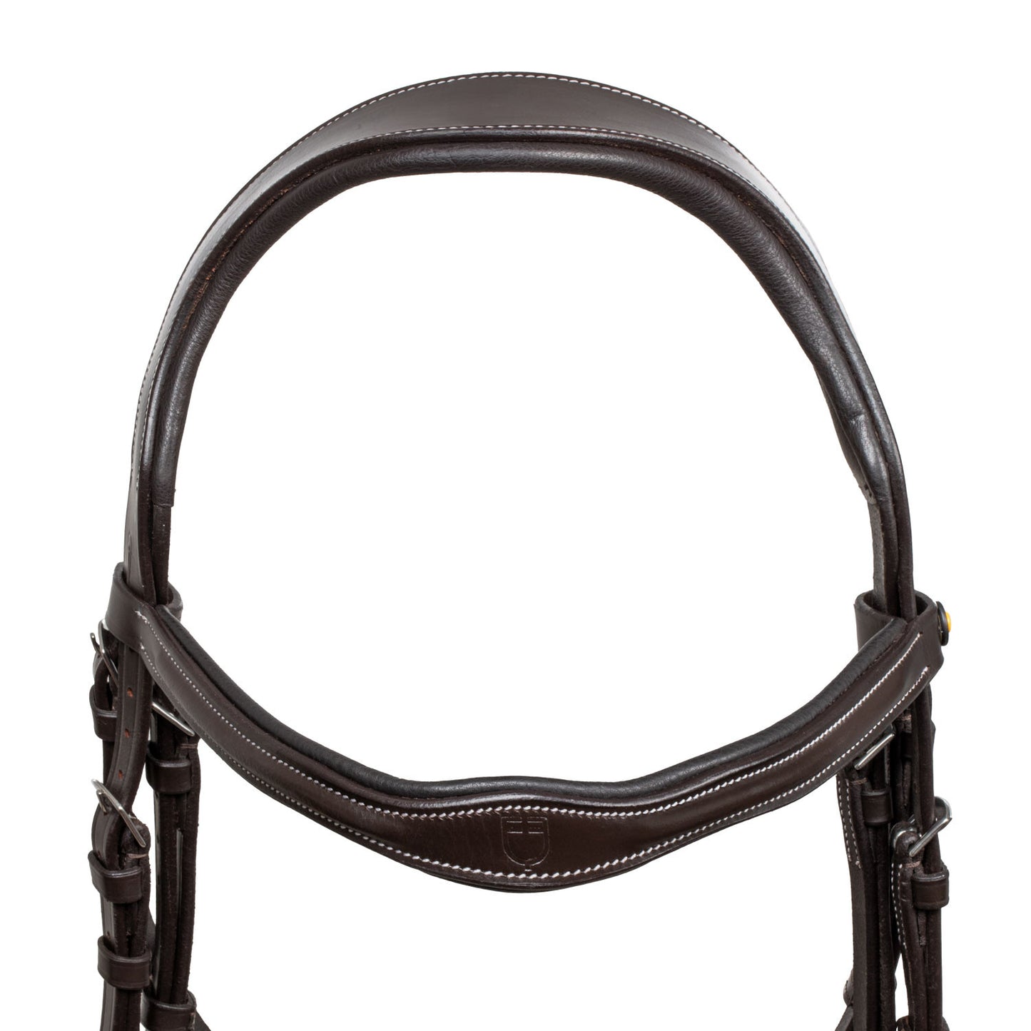 Cabezada anatómica con logo Equestro - Marrón oscuro