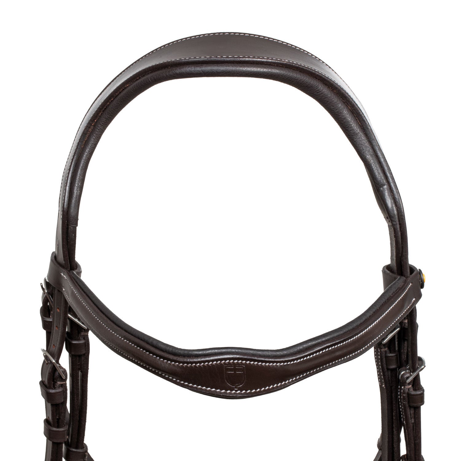Cabezada anatómica con logo Equestro - Marrón oscuro