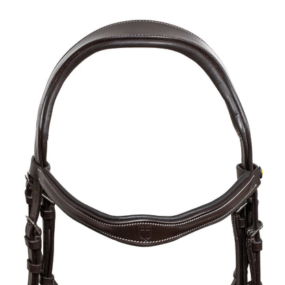 Cabezada anatómica con logo Equestro - Marrón oscuro