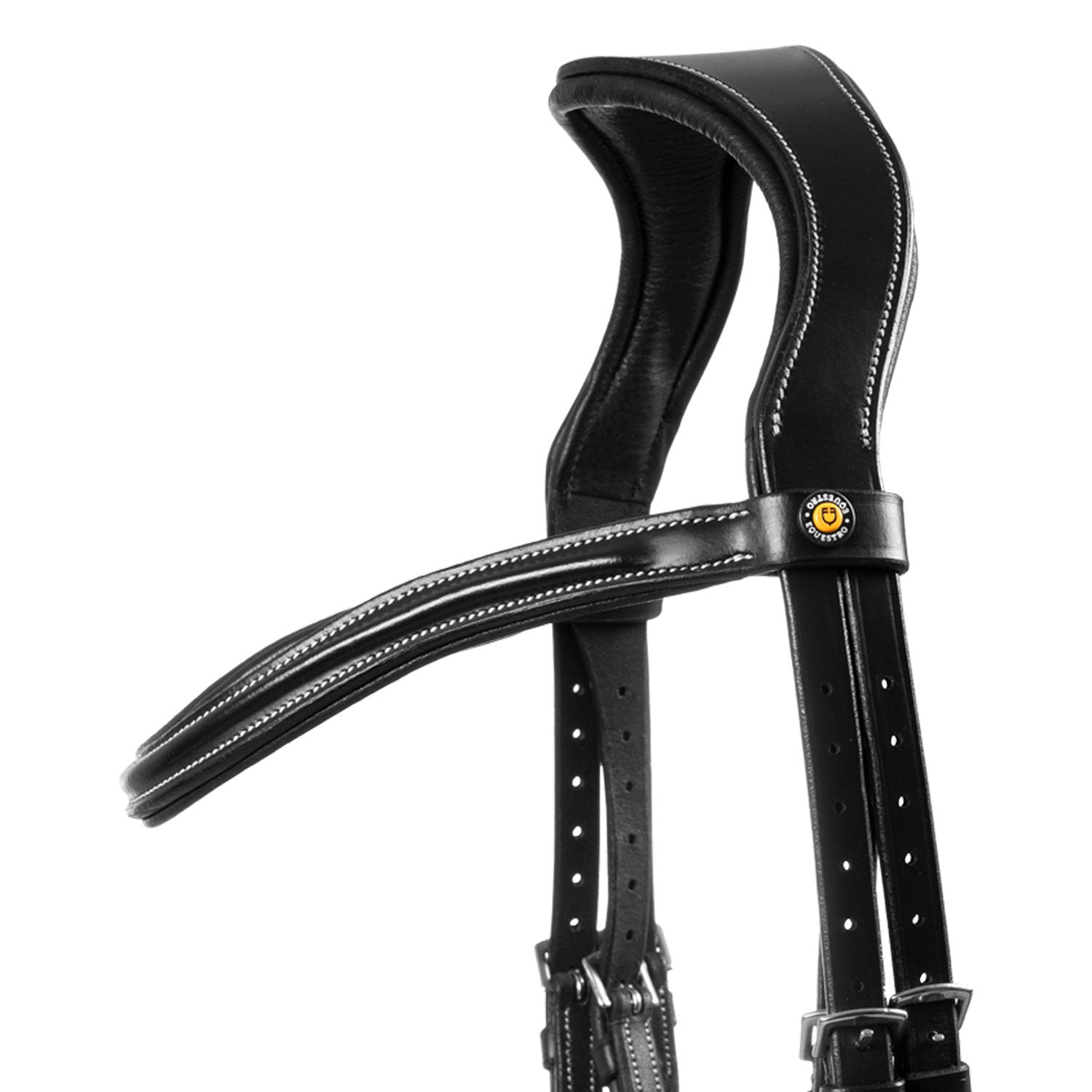 Testera modelo Mexican en cuero Equestro - Negro