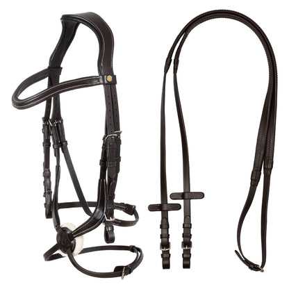 Testera modelo Mexican en cuero Equestro - Marrón oscuro