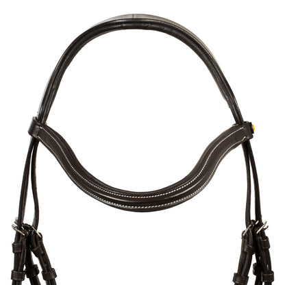 Testera modelo Mexican en cuero Equestro - Marrón oscuro