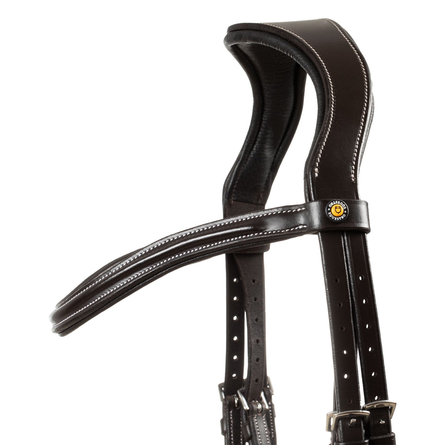 Testera modelo Mexican en cuero Equestro - Marrón oscuro