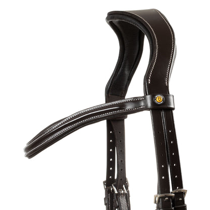 Testera modelo Mexican en cuero Equestro - Marrón oscuro
