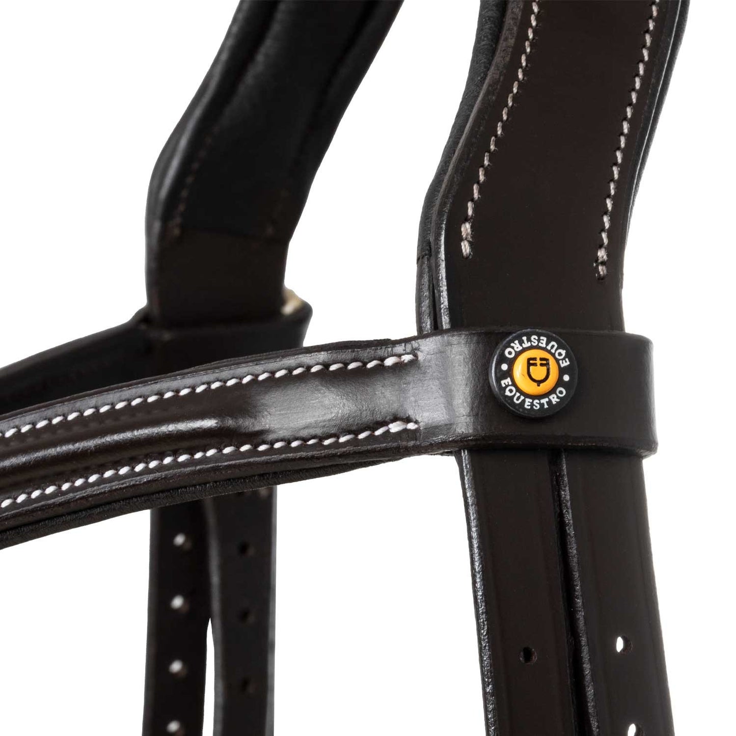 Testera modelo Mexican en cuero Equestro - Marrón oscuro