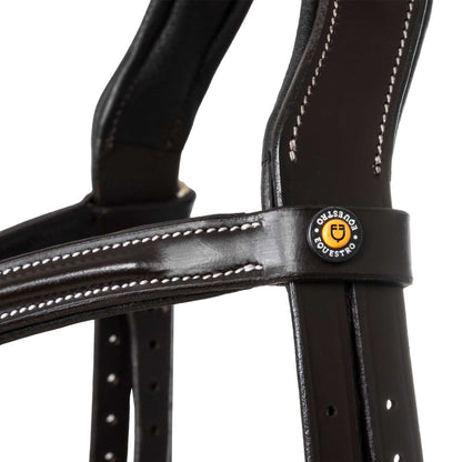 Testera modelo Mexican en cuero Equestro - Marrón oscuro