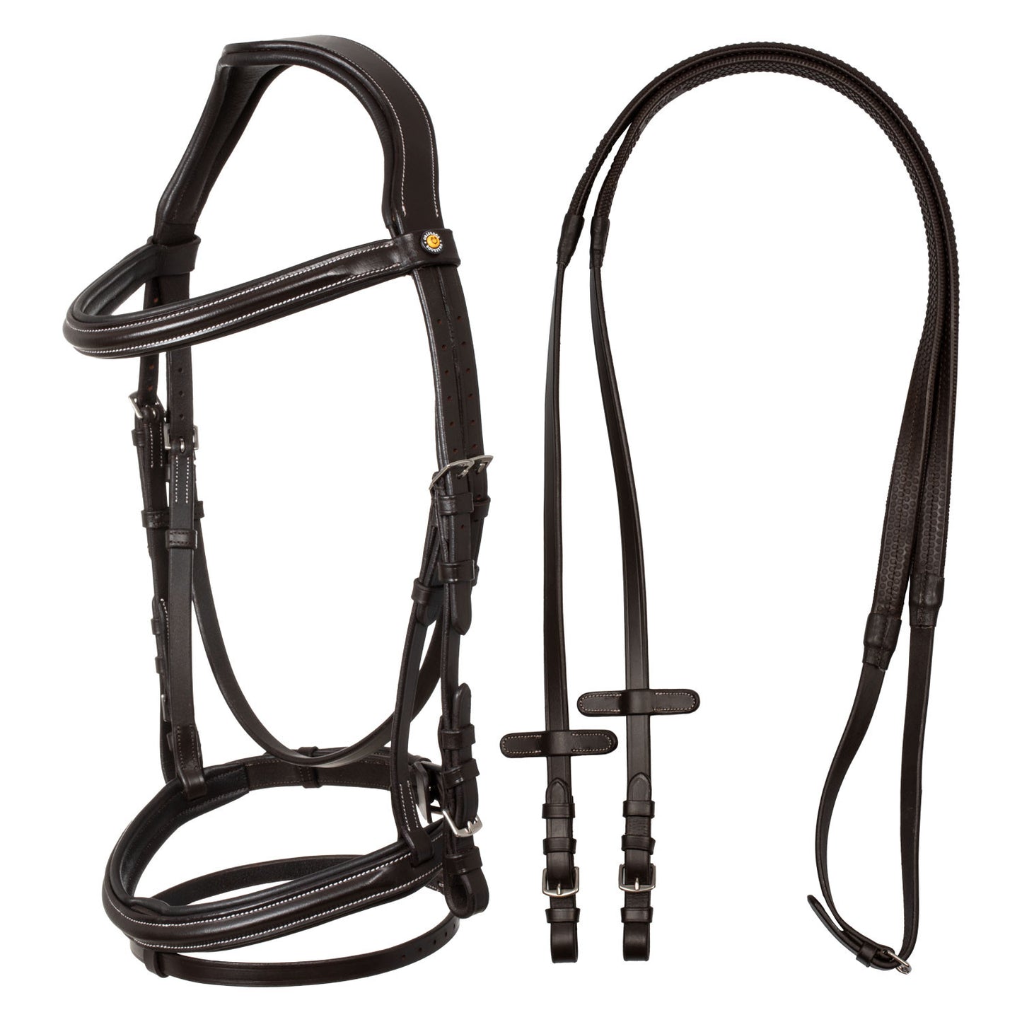 Cabecera anatómica elevada y acolchada Equestro - Marrón oscuro