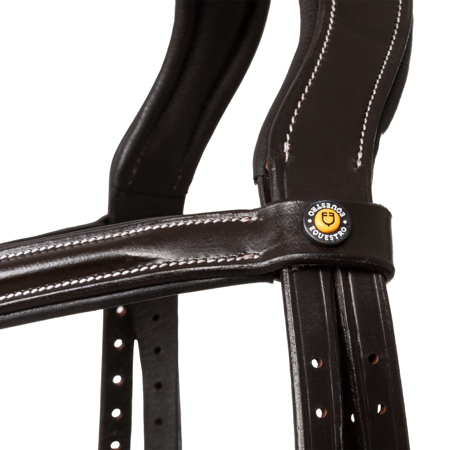 Cabecera anatómica elevada y acolchada Equestro - Marrón oscuro