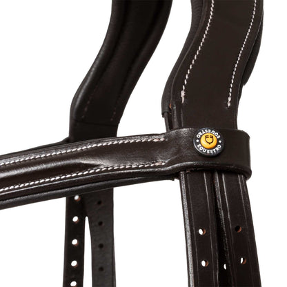 Cabecera anatómica elevada y acolchada Equestro - Marrón oscuro