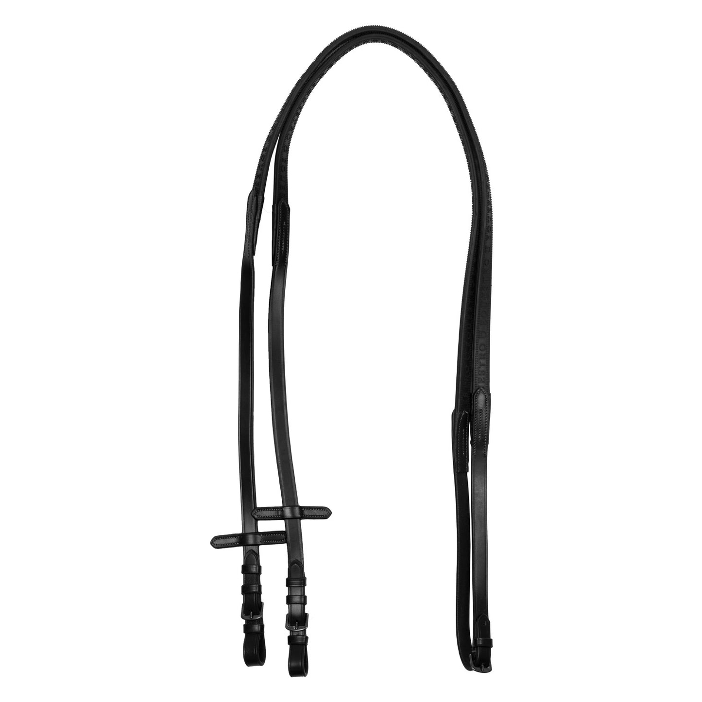 Riendas de cuero y goma black fitting Equestro