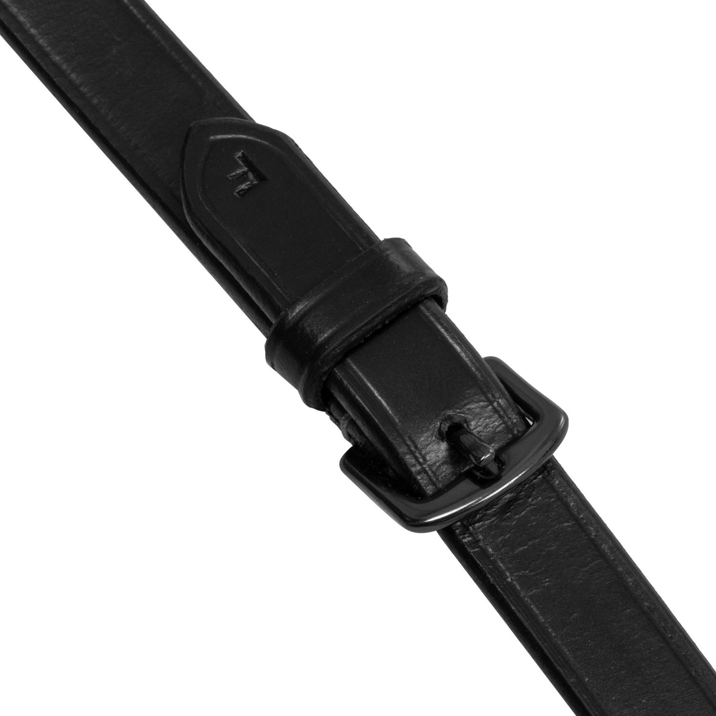 Riendas de cuero y goma black fitting Equestro - Negro