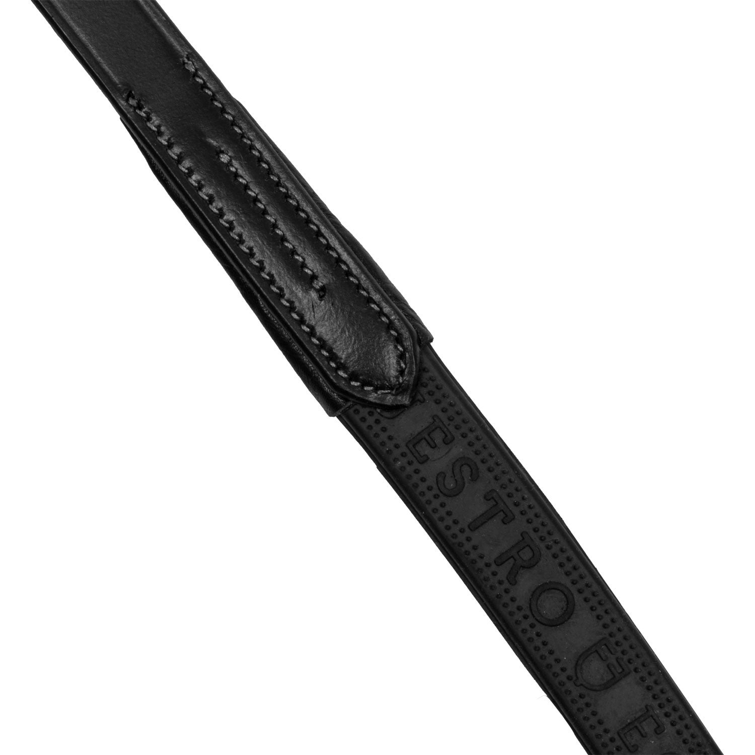 Riendas de cuero y goma Violet Fitting Equestro - Negro