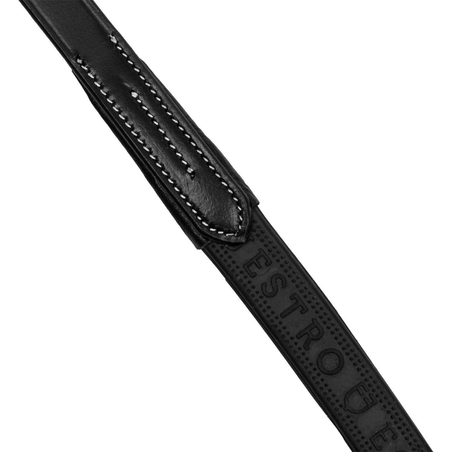 Riendas de goma con grip en relieve y acabados en plata Equestro - Negro