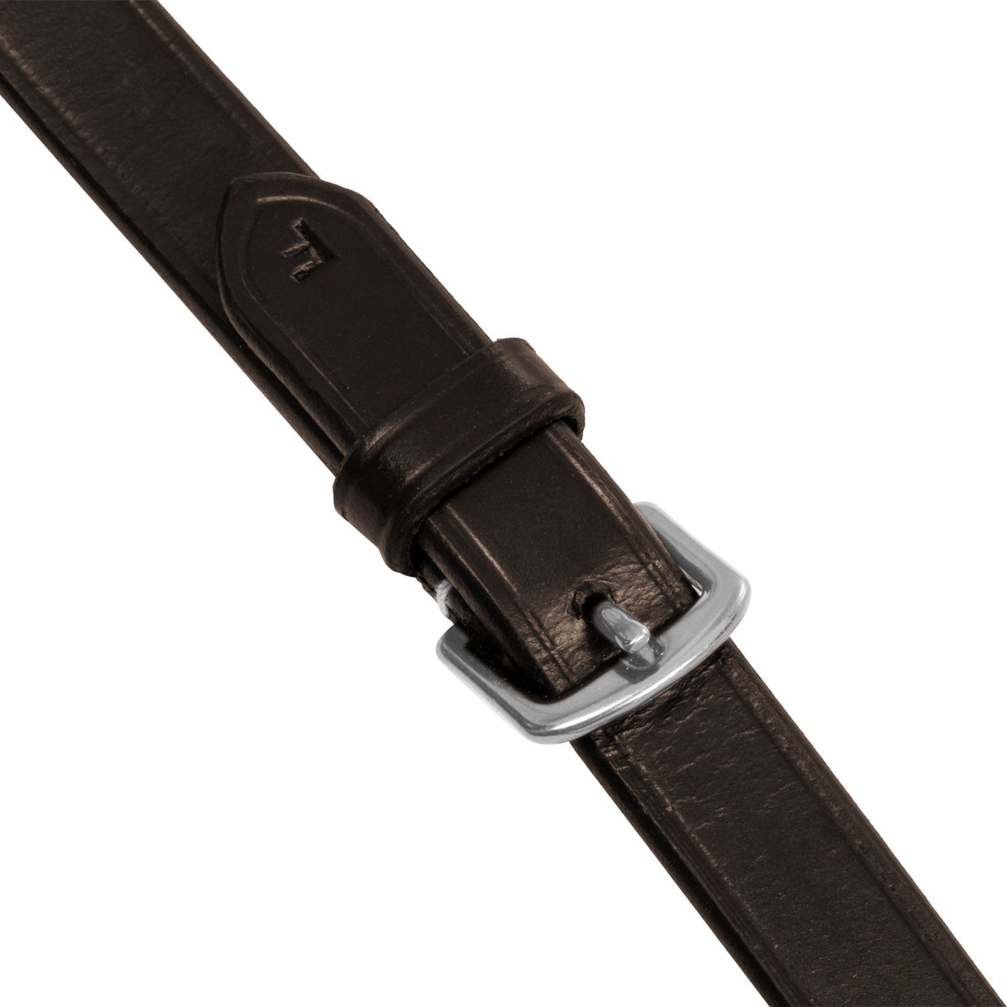 Riendas de goma con grip en relieve y acabados en plata Equestro - Marrón oscuro